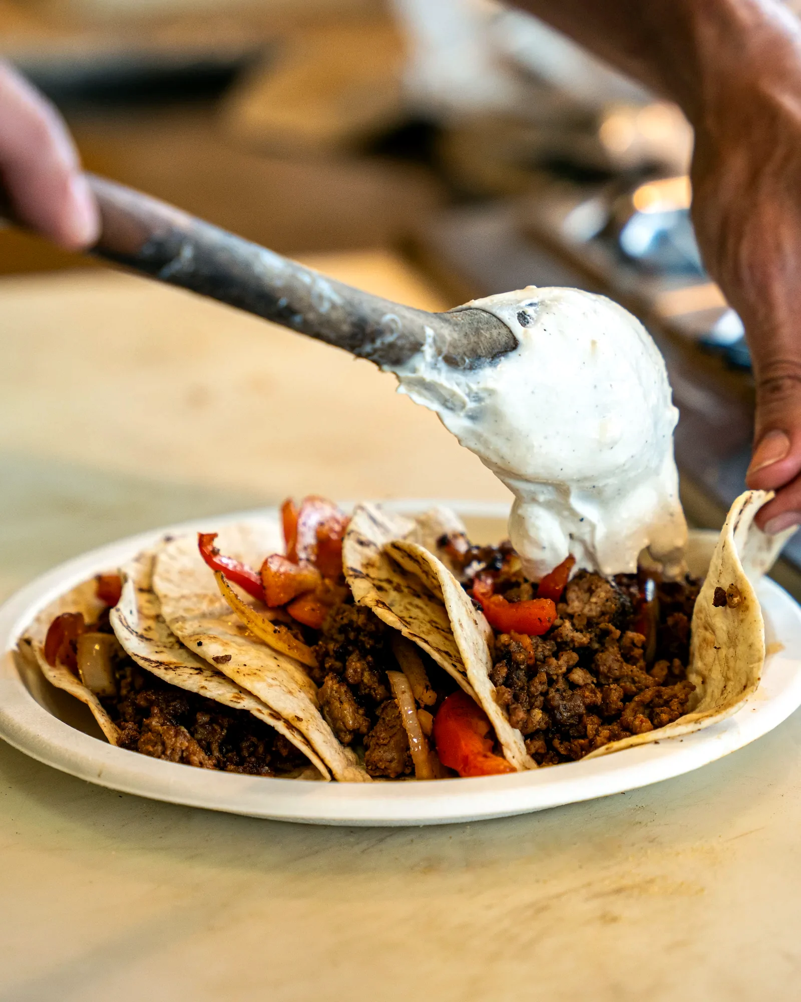 Frische Tacos von MAMAS TACOS am Campingplatz Red Bull Ring